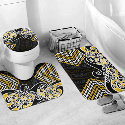 Gold Aotearoa Tukutuku Manawa Tapu Bathroom Set Ta Moko Toi Maori - Aussie Hoodie
