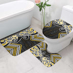 Gold Aotearoa Tukutuku Manawa Tapu Bathroom Set Ta Moko Toi Maori - Aussie Hoodie
