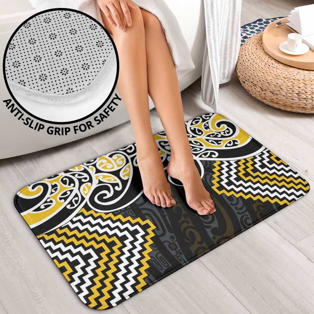 Gold Aotearoa Tukutuku Manawa Tapu Bathroom Set Ta Moko Toi Maori - Aussie Hoodie