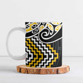 Gold Aotearoa Tukutuku Manawa Tapu Ceramic Mug Ta Moko Toi Maori - Aussie Hoodie