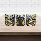 Gold Aotearoa Tukutuku Manawa Tapu Ceramic Mug Ta Moko Toi Maori - Aussie Hoodie