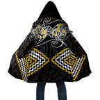 Gold Aotearoa Tukutuku Manawa Tapu Cloak Ta Moko Toi Maori - Aussie Hoodie
