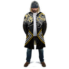 Gold Aotearoa Tukutuku Manawa Tapu Cloak Ta Moko Toi Maori - Aussie Hoodie