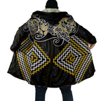 Gold Aotearoa Tukutuku Manawa Tapu Cloak Ta Moko Toi Maori - Aussie Hoodie