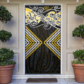 Gold Aotearoa Tukutuku Manawa Tapu Door Cover Ta Moko Toi Maori - Aussie Hoodie