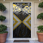 Gold Aotearoa Tukutuku Manawa Tapu Door Cover Ta Moko Toi Maori - Aussie Hoodie