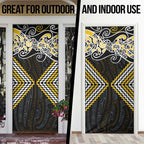 Gold Aotearoa Tukutuku Manawa Tapu Door Cover Ta Moko Toi Maori - Aussie Hoodie