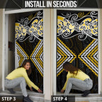 Gold Aotearoa Tukutuku Manawa Tapu Door Cover Ta Moko Toi Maori - Aussie Hoodie