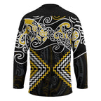 Gold Aotearoa Tukutuku Manawa Tapu Hockey Jersey Ta Moko Toi Maori - Aussie Hoodie