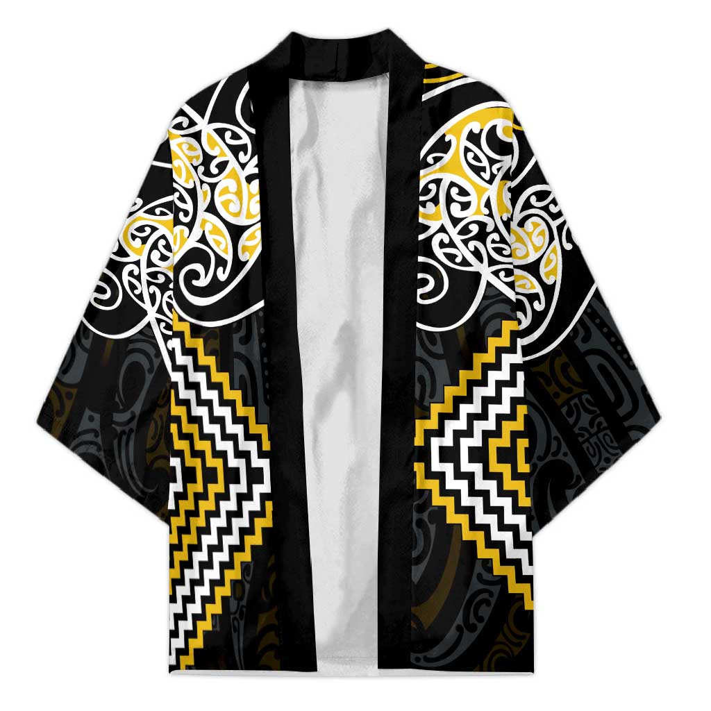 Gold Aotearoa Tukutuku Manawa Tapu Kimono Ta Moko Toi Maori - Aussie Hoodie