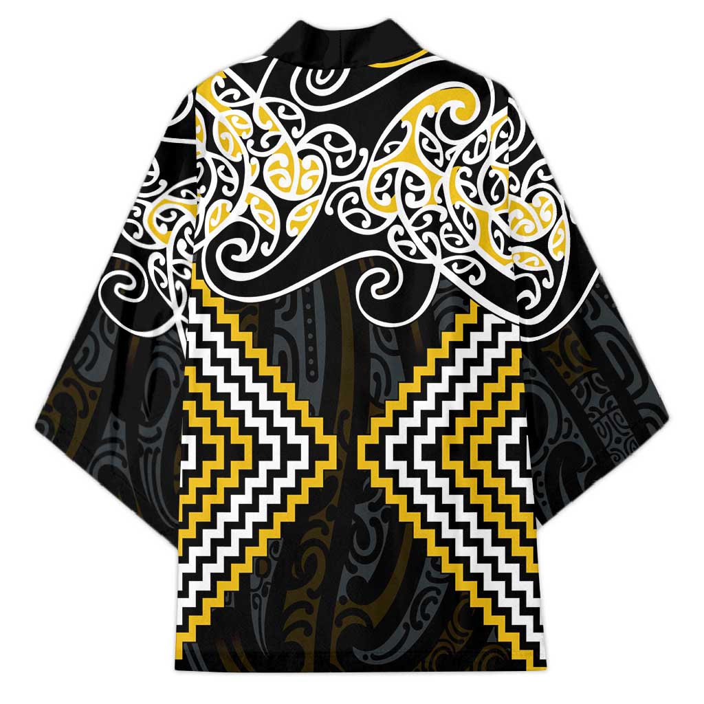 Gold Aotearoa Tukutuku Manawa Tapu Kimono Ta Moko Toi Maori - Aussie Hoodie