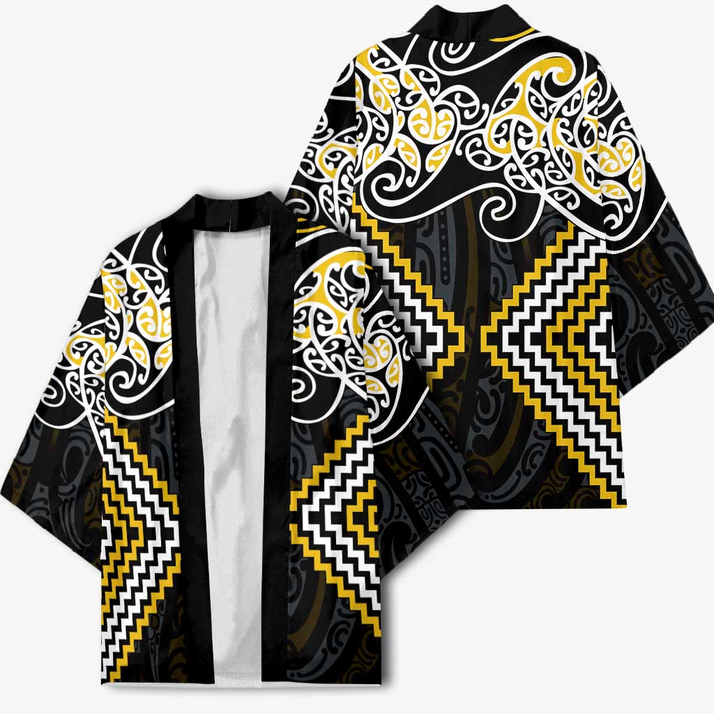 Gold Aotearoa Tukutuku Manawa Tapu Kimono Ta Moko Toi Maori - Aussie Hoodie