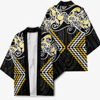 Gold Aotearoa Tukutuku Manawa Tapu Kimono Ta Moko Toi Maori - Aussie Hoodie