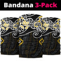 Gold Aotearoa Tukutuku Manawa Tapu Neck Gaiter Ta Moko Toi Maori - Aussie Hoodie