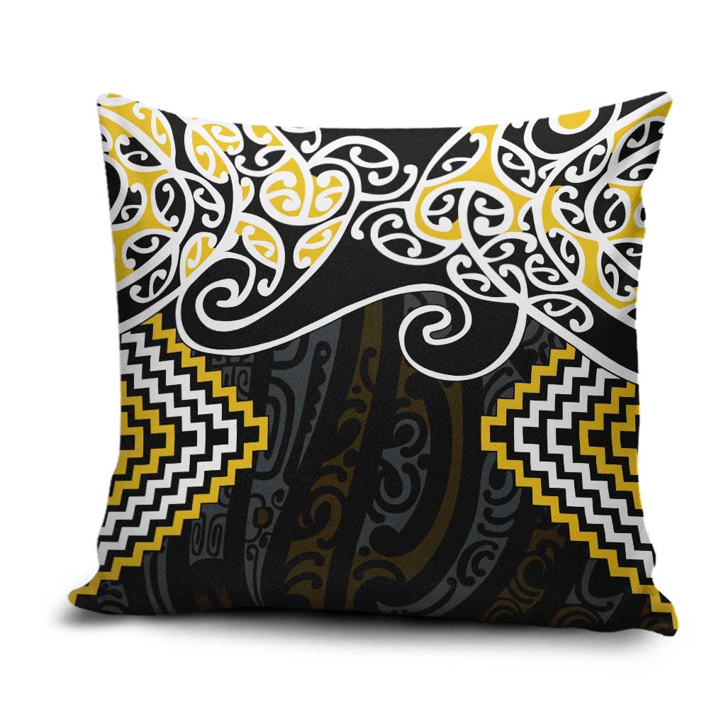 Gold Aotearoa Tukutuku Manawa Tapu Pillow Cover Ta Moko Toi Maori - Aussie Hoodie