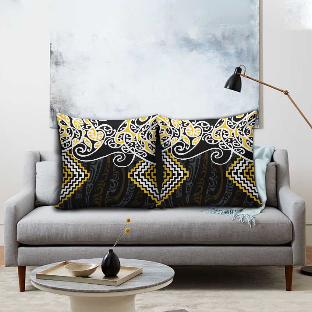 Gold Aotearoa Tukutuku Manawa Tapu Pillow Cover Ta Moko Toi Maori - Aussie Hoodie