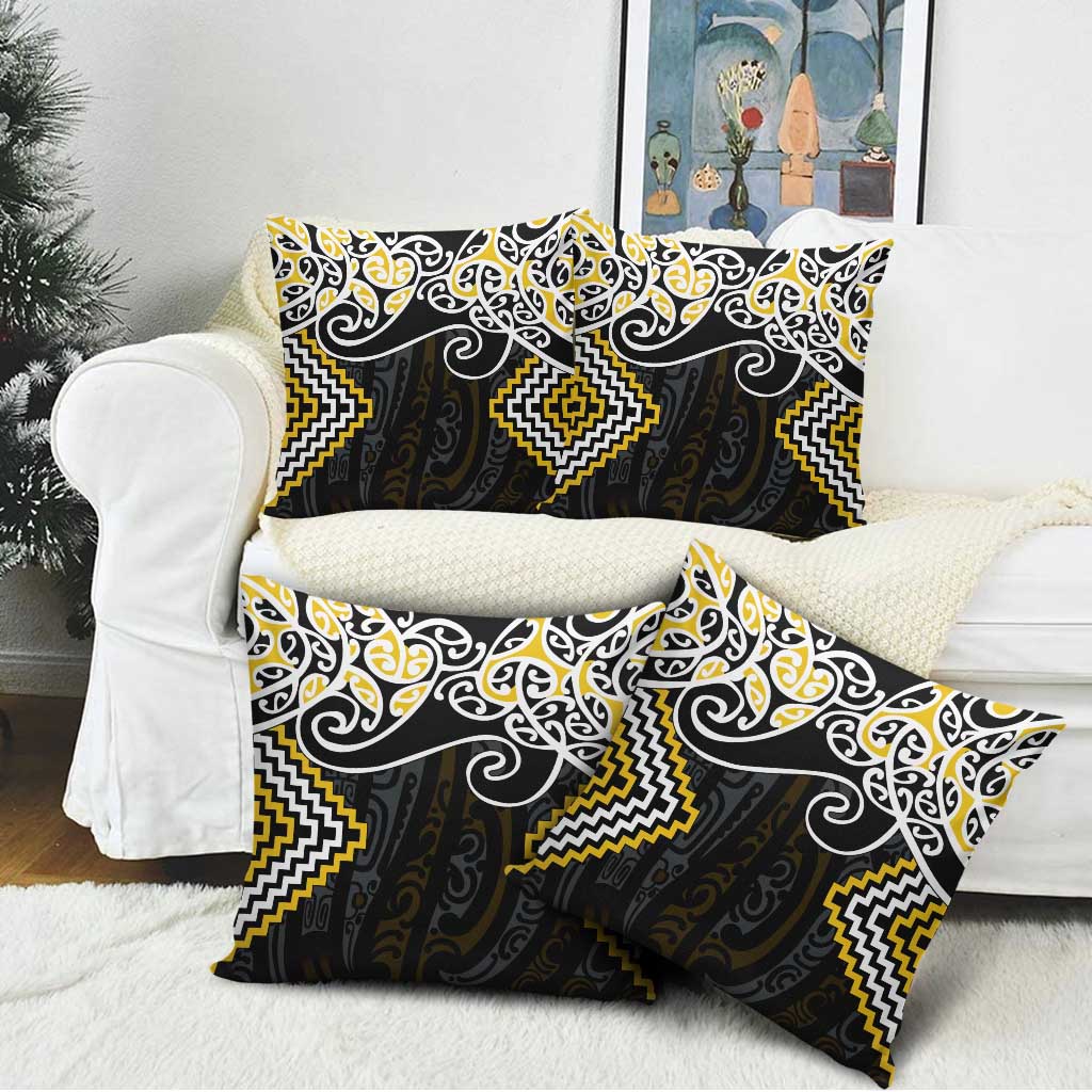 Gold Aotearoa Tukutuku Manawa Tapu Pillow Cover Ta Moko Toi Maori - Aussie Hoodie