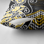 Gold Aotearoa Tukutuku Manawa Tapu Pillow Cover Ta Moko Toi Maori - Aussie Hoodie