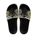 Gold Aotearoa Tukutuku Manawa Tapu Slide Sandals Ta Moko Toi Maori - Aussie Hoodie