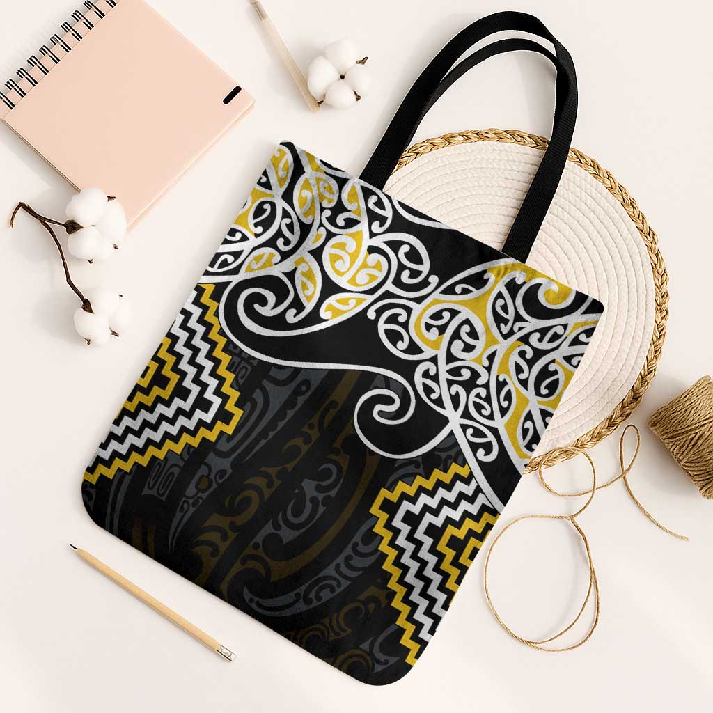 Gold Aotearoa Tukutuku Manawa Tapu Tote Bag Ta Moko Toi Maori - Aussie Hoodie