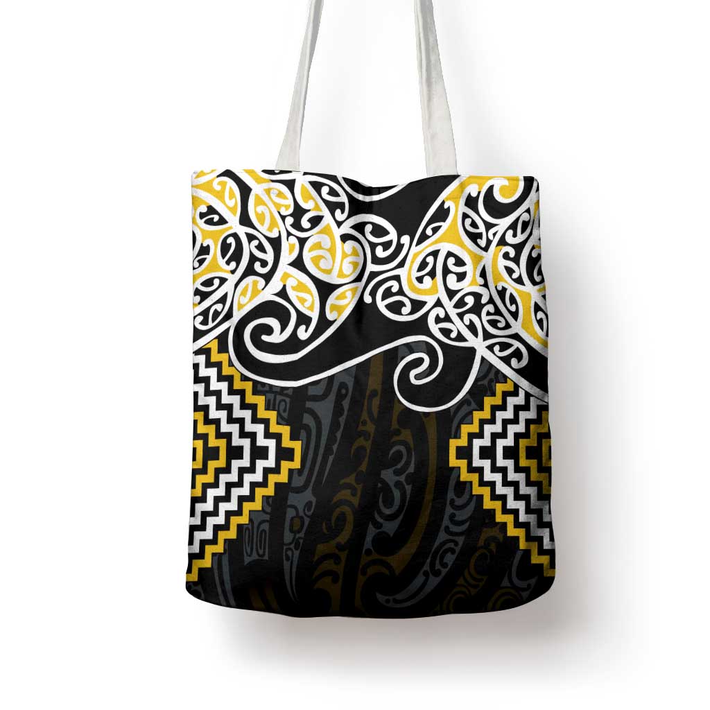 Gold Aotearoa Tukutuku Manawa Tapu Tote Bag Ta Moko Toi Maori - Aussie Hoodie