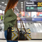 Gold Aotearoa Tukutuku Manawa Tapu Travel Bag Ta Moko Toi Maori - Aussie Hoodie