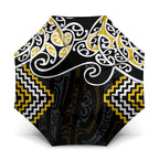 Gold Aotearoa Tukutuku Manawa Tapu Umbrella Ta Moko Toi Maori - Aussie Hoodie