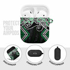 Green Aotearoa Tukutuku Manawa Tapu AirPods Case Ta Moko Toi Maori - Aussie Hoodie