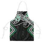 Green Aotearoa Tukutuku Manawa Tapu Apron Ta Moko Toi Maori - Aussie Hoodie