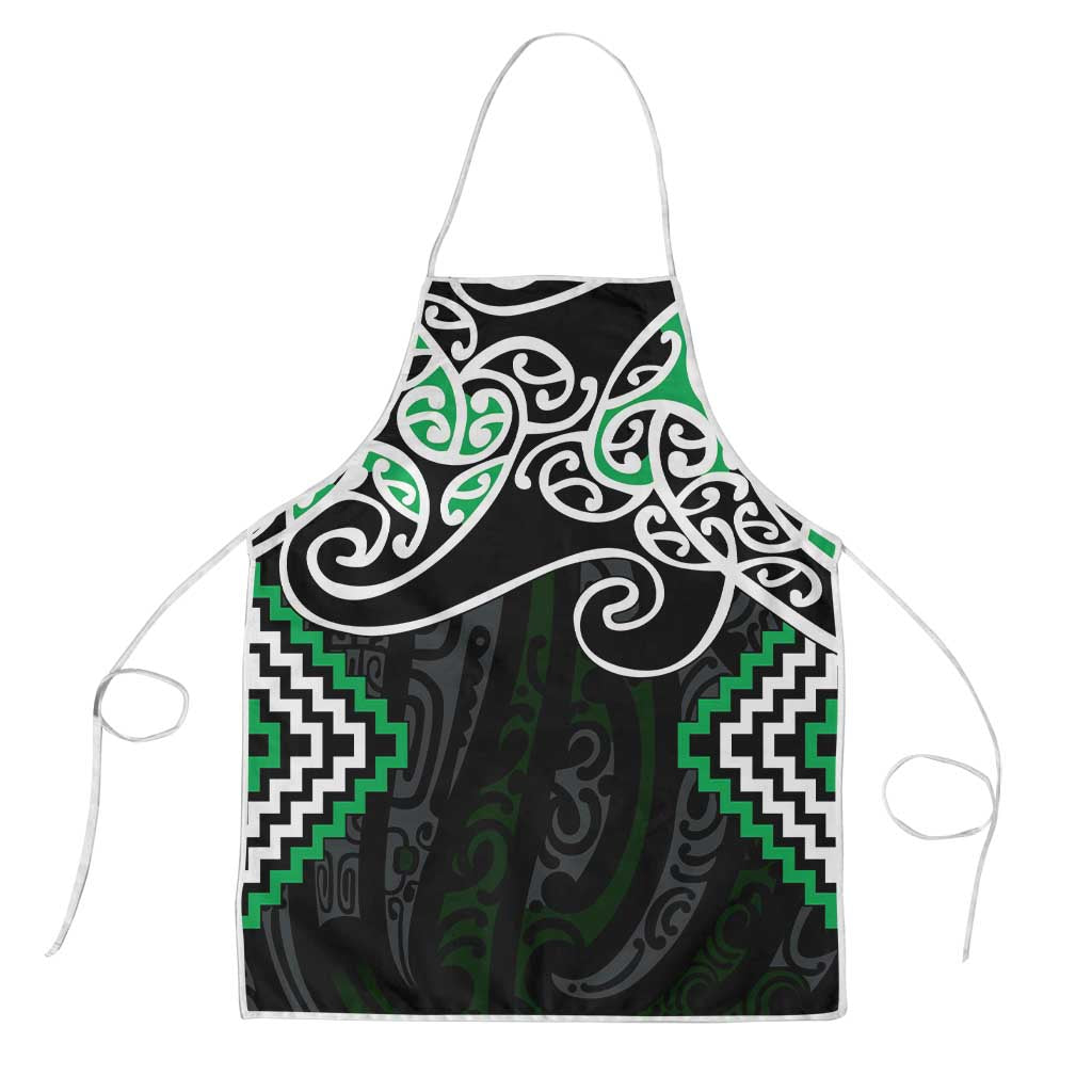 Green Aotearoa Tukutuku Manawa Tapu Apron Ta Moko Toi Maori - Aussie Hoodie