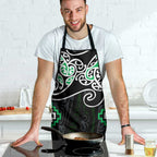 Green Aotearoa Tukutuku Manawa Tapu Apron Ta Moko Toi Maori - Aussie Hoodie