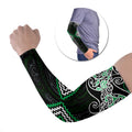 Green Aotearoa Tukutuku Manawa Tapu Arm Sleeves Ta Moko Toi Maori - Aussie Hoodie