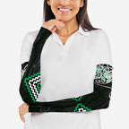 Green Aotearoa Tukutuku Manawa Tapu Arm Sleeves Ta Moko Toi Maori - Aussie Hoodie