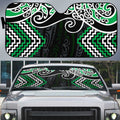 Green Aotearoa Tukutuku Manawa Tapu Auto Sun Shade Ta Moko Toi Maori - Aussie Hoodie