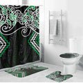 Green Aotearoa Tukutuku Manawa Tapu Bathroom Set Ta Moko Toi Maori - Aussie Hoodie