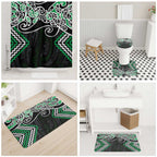 Green Aotearoa Tukutuku Manawa Tapu Bathroom Set Ta Moko Toi Maori - Aussie Hoodie