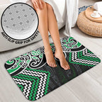 Green Aotearoa Tukutuku Manawa Tapu Bathroom Set Ta Moko Toi Maori - Aussie Hoodie