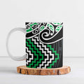 Green Aotearoa Tukutuku Manawa Tapu Ceramic Mug Ta Moko Toi Maori - Aussie Hoodie