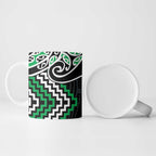 Green Aotearoa Tukutuku Manawa Tapu Ceramic Mug Ta Moko Toi Maori - Aussie Hoodie