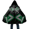 Green Aotearoa Tukutuku Manawa Tapu Cloak Ta Moko Toi Maori - Aussie Hoodie
