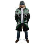 Green Aotearoa Tukutuku Manawa Tapu Cloak Ta Moko Toi Maori - Aussie Hoodie