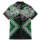 Green Aotearoa Tukutuku Manawa Tapu Hawaiian Shirt Ta Moko Toi Maori