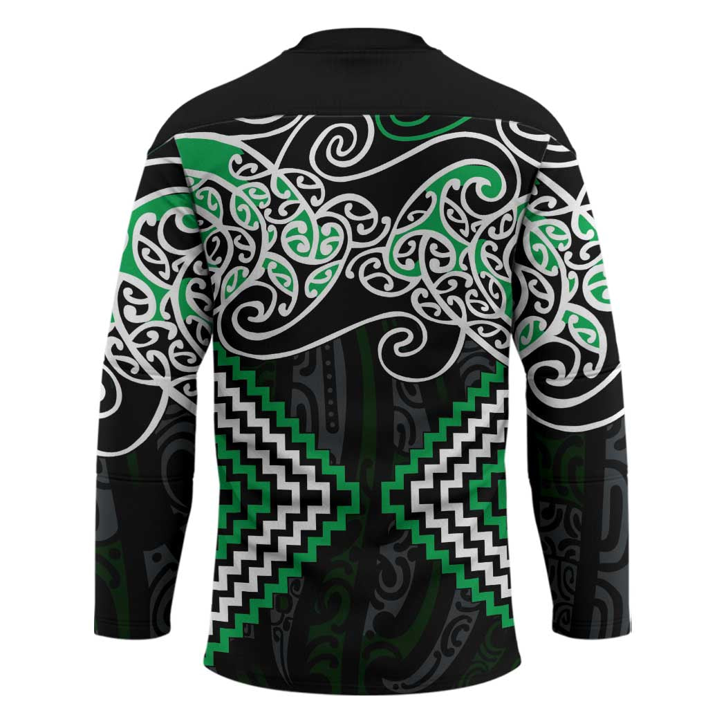 Green Aotearoa Tukutuku Manawa Tapu Hockey Jersey Ta Moko Toi Maori - Aussie Hoodie