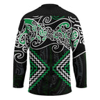 Green Aotearoa Tukutuku Manawa Tapu Hockey Jersey Ta Moko Toi Maori - Aussie Hoodie