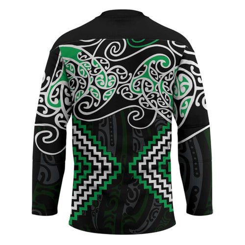 Green Aotearoa Tukutuku Manawa Tapu Hockey Jersey Ta Moko Toi Maori - Aussie Hoodie