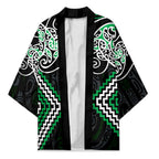 Green Aotearoa Tukutuku Manawa Tapu Kimono Ta Moko Toi Maori - Aussie Hoodie