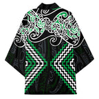 Green Aotearoa Tukutuku Manawa Tapu Kimono Ta Moko Toi Maori - Aussie Hoodie