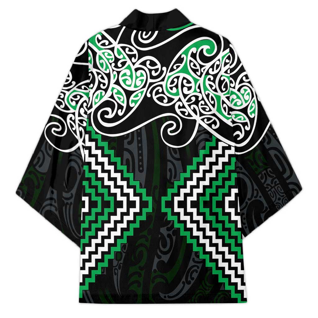Green Aotearoa Tukutuku Manawa Tapu Kimono Ta Moko Toi Maori - Aussie Hoodie