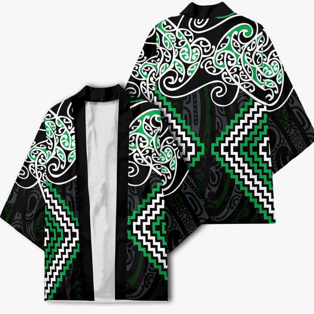 Green Aotearoa Tukutuku Manawa Tapu Kimono Ta Moko Toi Maori - Aussie Hoodie