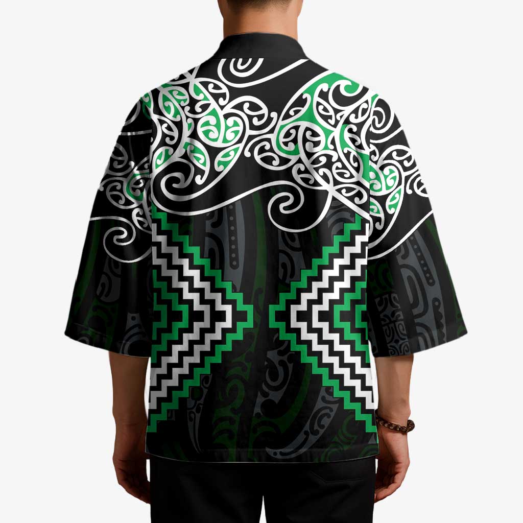 Green Aotearoa Tukutuku Manawa Tapu Kimono Ta Moko Toi Maori - Aussie Hoodie